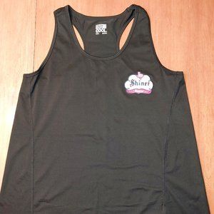 32 Degrees womens sz L racerback tank top Shiner Beers patch - 0035